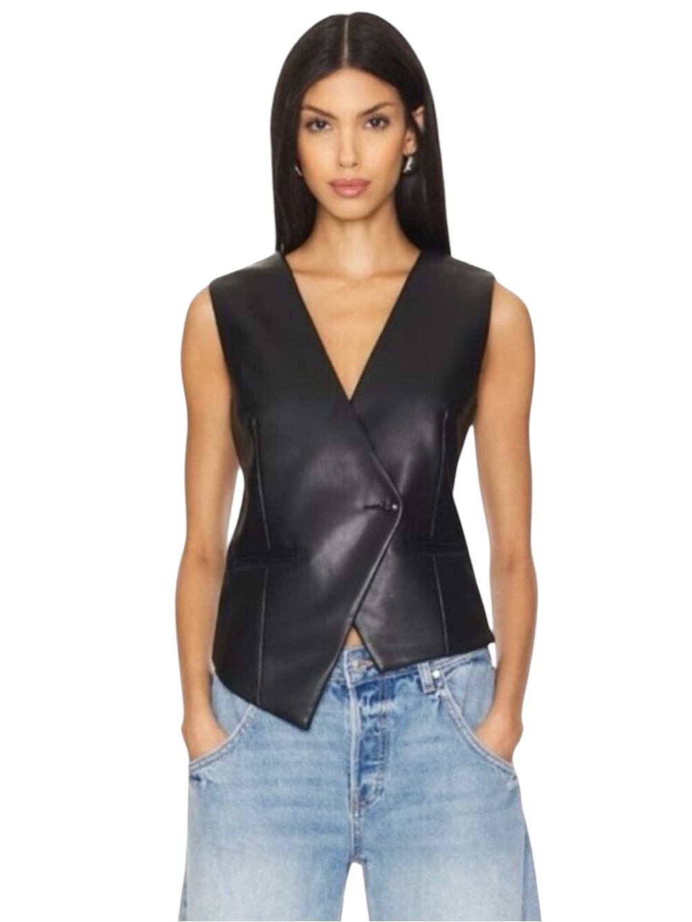 Pistola Arabella Vegan Leather Assymetric Vest